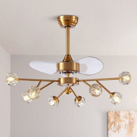 Kitchen ceiling fan with light Kitchen Ceiling Fan With Light, Modern Fandelier, Ceiling Fan Ideas, Fancy Ceiling Fan, Stylish Ceiling Fan, Kitchen Ceiling Fan, Chandelier With Fan, Dining Room Ceiling Fan, Fandelier Ceiling Fan