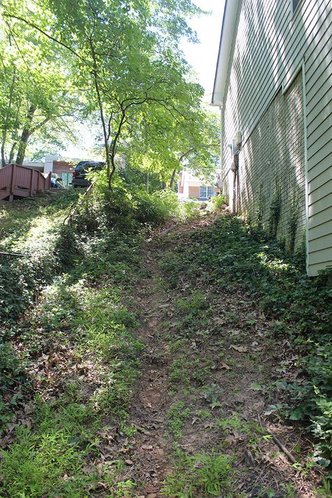 Amazing Landscaping, Sloped Front Yard, Boxwood Landscaping, Landscaping A Slope, Landscaping On A Hill, Side Yard Landscaping, Sloped Yard, River Rock Landscaping, Hillside Garden