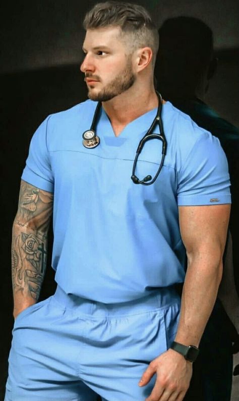 Male Nurse Tattoo, Nurse Tattoo, Male Doctor, Male Nurse, Medical Staff, Muscle Men, Boy Outfits, Medical, Quick Saves