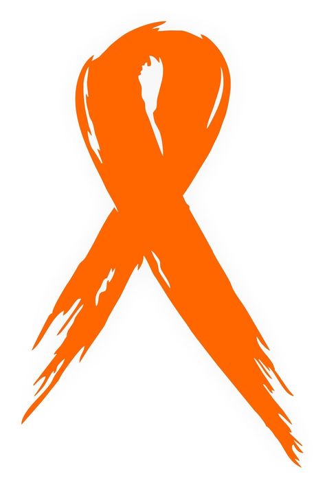 Orange Ribbon Tattoo, Orange Ribbon Awareness, Crps Awareness, Awareness Tattoo, Lymphoma Awareness, Multiple Sclerosis Awareness, Orange Ribbon, How To Make Ribbon, Awareness Ribbon