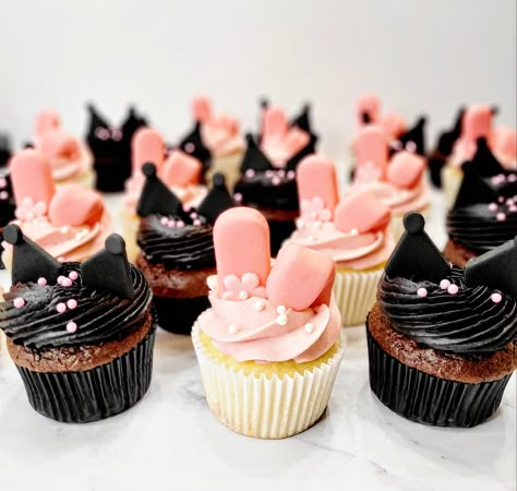 Hello Kitty Kuromi Birthday Party Ideas, Kuromi Decorations Birthday, Kuromi And My Melody Party Ideas, My Melody And Kuromi Birthday Party Ideas, Kuromi My Melody Birthday Theme, Kuromi Dessert Table, Kuromi Dessert, My Melody Dessert, Kuromi Themed Party