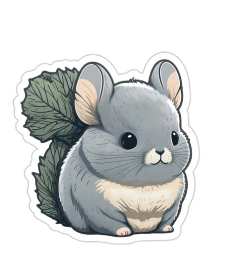 Kawaii Chinchilla, Cartoon Chinchilla, Chinchilla Drawing, Chinchilla Aesthetic, Hamster Cartoon, Chinchilla Cute, Chinchillas, Cute Sketches, Animal Doodles