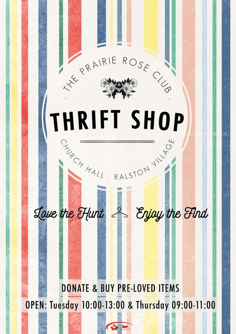 Thrift Store Logo Design, Angel Design, Shop Poster, Resale Store, Local Thrift Stores, Poster Store, Boats Luxury, Thrift Shop, Custom Graphics