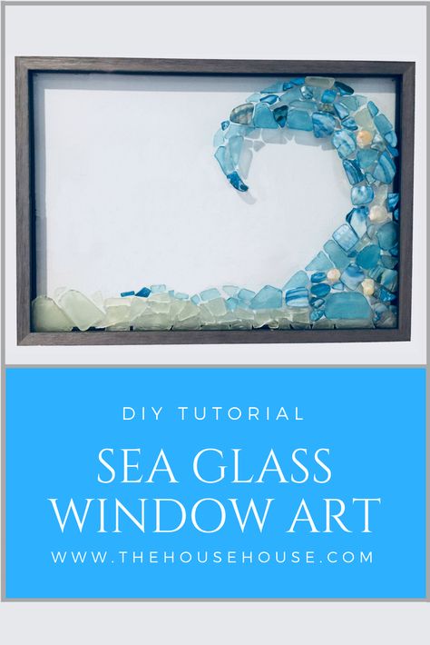 Click the link to see how I made this beautiful window art using sea glass! Seaglass Window Art, Sea Glass Art On Glass, How To Make Resin Sea Glass Windows, Sea Glass Mosaic Diy, How To Do Sea Glass Art, Resin On Glass Diy, Beach Window Art, Resin Beach Glass Art, Diy Beach Glass Crafts