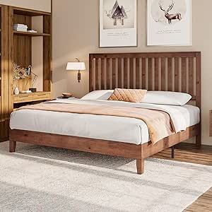 King Storage Bed Frame, Master Bedrooms Bed, Wooden Headboards For Beds, Wood Bed Frame Ideas, King Bed In Small Room, Wooden Bed Frame Queen, Master Bed Headboard, Japanese Bed Frame, Century Bed