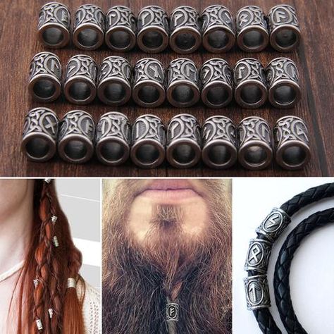 Blonde Dreadlocks, Beard Beads, Viking Beard, Viking Wedding, Viking Hair, Vince Lombardi, Beard Styles For Men, Coconut Oil Hair, Viking Runes