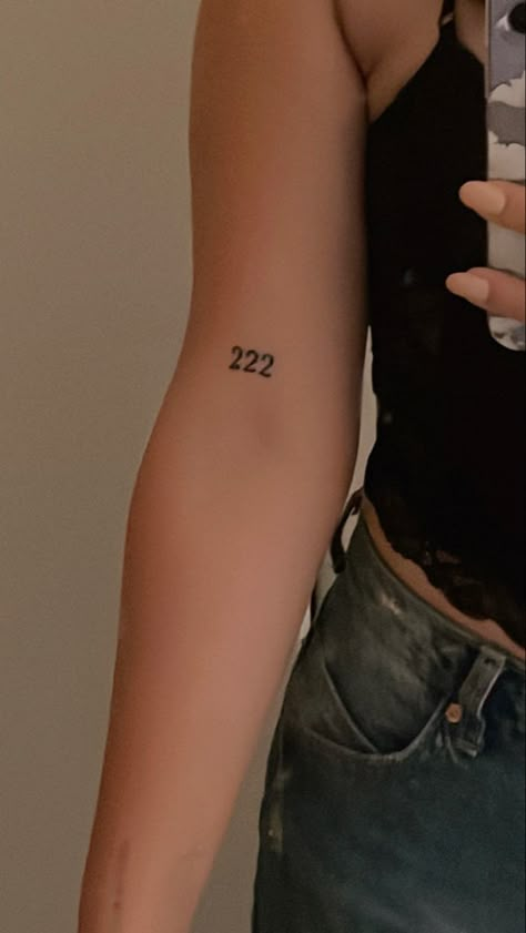 Small Angle Number Tattoo, Fine Line 222 Tattoo, 222 Hip Tattoo, 22 22 Tattoo Ideas, 222 Ankle Tattoo, 222 Angel Number Tattoo Ideas Placement, 222 Tattoo Design Fonts, Fine Line Angel Number Tattoo, 222 Arm Tattoo