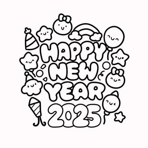 Celebrate the arrival of 2025 with our Happy New Year 2025 Cute A4 Colouring Sheet! This adorable colouring sheet features festive designs and fun illustrations, perfect for children and adults alike. Ideal for adding a creative touch to your New Years celebrations, this high-quality sheet provides hours of colouring enjoyment and makes a delightful activity for the whole family., , Sold: Single, Approx size: 29.7cm x 21cm / 11.7 in x 8.3 in, Material: Paper Fun Illustration, New Year Celebration, Coloring Sheets, Happy New Year, Illustrations, Color