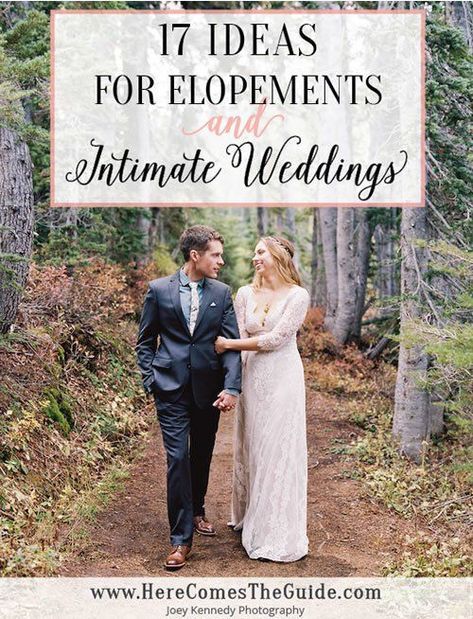 17 Elopement Ideas + Intimate Wedding Inspiration | Here Comes The Guide #SmallWeddingIdeas Tiny Wedding, Micro Weddings, Private Wedding, Small Intimate Wedding, Elopement Ideas, Second Weddings, Forest Wedding, Elopement Inspiration, Wedding Board