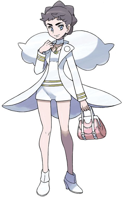 Diantha from Pokémon X and Y Short Light Brown Hair, Solgaleo Pokemon, Pokemon X And Y, Pokemon Project, Pokemon Official, Pokemon Gym, Pokemon Champions, White Choker, Oc Pokemon