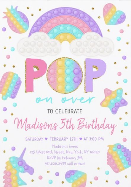 Popit Theme Birthday Decor, Pop It Birthday Theme, Popit Party Ideas, Poppit Fidget Birthday Party, Pop It Birthday Party Theme Decor, 7th Birthday Theme Girl Party Ideas, Pop It Invitation Birthday, Pop It Party Ideas, Pop It Themed Birthday Party