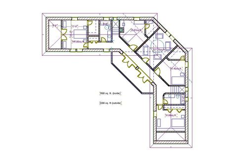 H Shaped House Plans Layout, L Shaped Tiny House, L Shaped House Plans, U Shaped Houses, Shaped House, L Shaped House, Hotel Floor Plan, Hotel Floor, Hotel Plan