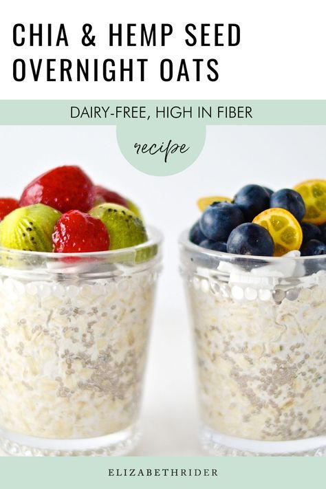 Hemp Seed Overnight Oats, Period Support, Hemp Hearts Recipes, Cycle Synching, Hemp Seed Recipes, Dairy Free Breakfast Recipes, Follicular Phase, Fodmap Breakfast, Seed Cycling