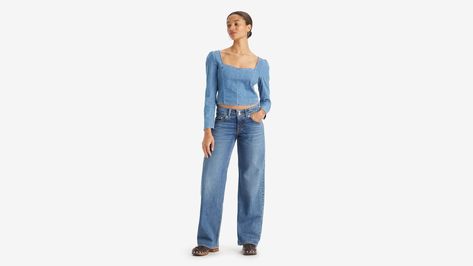 Superlow Jeans - Blue | Levi's® GB Jean Large, Loose Jeans, Recycled Cotton, Cotton Fiber, Style Icons, Low Rise, Levi's, Fall Winter, Relaxed Fit