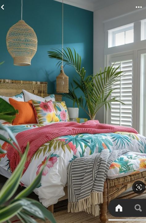 Cabana Bedroom Ideas, Hawaiian Bedroom, Tropical Bedroom Decor, Bedroom Inspirations Master, Tropical Lifestyle, Contemporary Decor Living Room, Decor Ideas For Living Room, Home Decor Cozy, Tropical Bedrooms