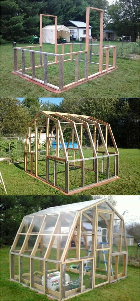 Serre Diy, Diy Greenhouses, Greenhouse Farming, Hoop House, Cold Frames, Diy Greenhouse Plans, Build A Greenhouse, Home Greenhouse, Greenhouse Effect