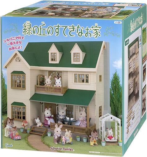 Amazon.com: EPOCH Sylvanian Families House Nice House in The Green Hills (c) -35 : Toys & Games Sylvanian Families House, Lil Woodzeez, Luxury Townhouse, Calico Critters Families, Sylvanian Family, Toy House, Green Hills, Calico Critters, Hill House