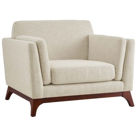 Chance Upholstered Fabric Armchair - Bed Bath & Beyond - 22894804 Mid Century Modern Accent Chairs, Mid Century Modern Armchair, Contemporary Armchair, Lounge Style, Mid Century Armchair, Modern Accent Chair, Modway Furniture, Modern Armchair, Furniture Hacks