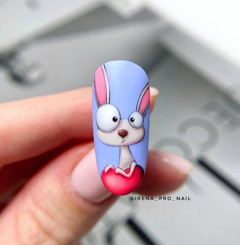 Chevron Nail Art, Animal Nail Designs, Girls Nail Designs, Mickey Nails, Fruit Nail Art, Animal Nail Art, Bunny Nails, Nail Drawing, Hard Nails