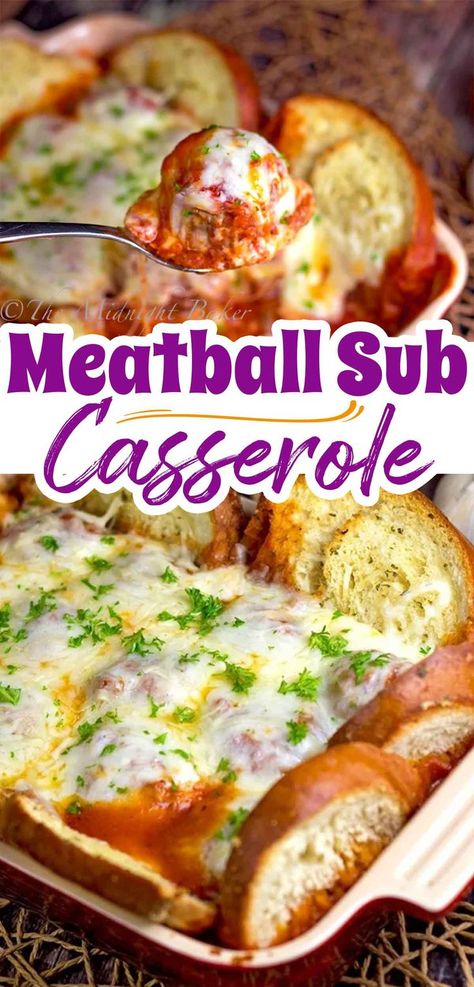 Love Meatballs in a sub? You can easily turn it into a casserole dinner. This is a quick and easy Summer dinner recipe. Serve it for your July 4th parties because you can easily feed a crowd with it. The best family dinner recipe for busy weeknights. Meatballs For Subs, Meatball Sub Casserole, Meatball Sub Recipe, Easy Summer Dinner, Family Dinner Recipe, Meatball Casserole, Meatball Sub, Best Meatballs, Easy Summer Dinners