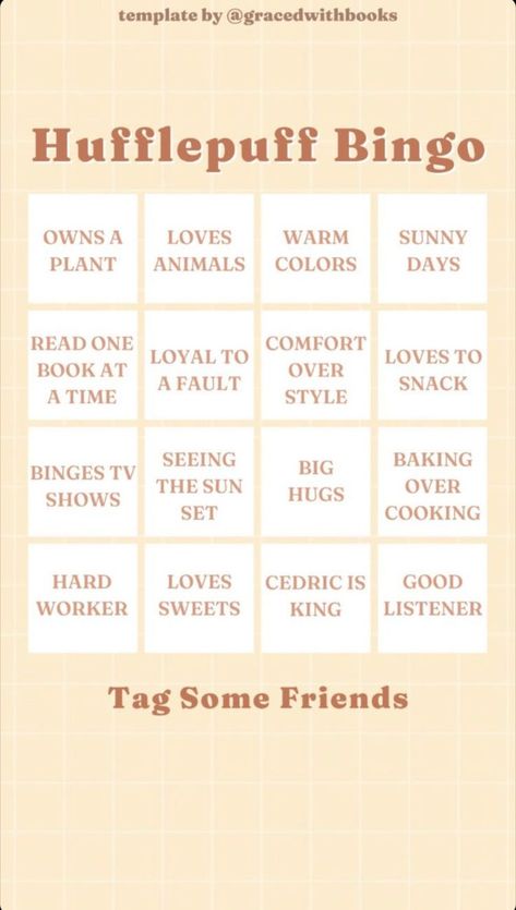 Hufflepuff bingo Hufflepuff Slytherin, Slytherin Gryffindor, Ravenclaw Slytherin, Slytherin And Hufflepuff, Hogwarts Houses, Hard To Love, Fantasy Romance, Instagram Story Template, Story Template