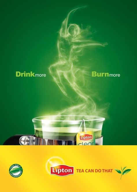 Green Tea Creative Ads, Tea Advertising Design, Clever Campaigns, Tea Campaign, Green Advertising, Tea Advertisement, Tea Ads, Tea Advertising, Lipton Green Tea