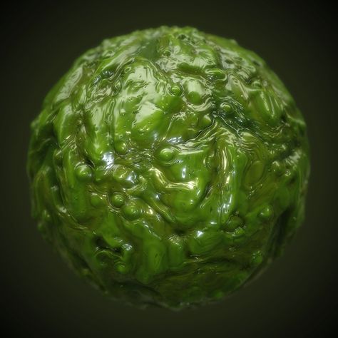 Slime Material, Steven Skidmore on ArtStation at https://www.artstation.com/artwork/6yzV5 Apocalyptic Scenery, Slime Texture, Drawing Resources, Slime Ideas, Miniature Models, Texture Drawing, Substance Designer, 3d Concept, Creature Feature