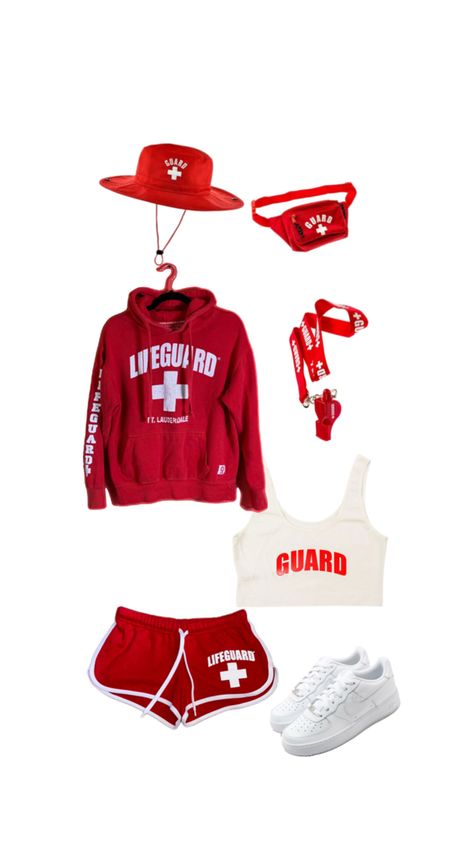 #lifeguard #costume #lifeguardcostume #costumes Lifeguard Halloween, Lifeguard Outfit, Lifeguard Costume, Fun Halloween Outfits, Life Guard, Bff Matching, Trendy Halloween Costumes, Trendy Halloween, Cute Halloween Costumes