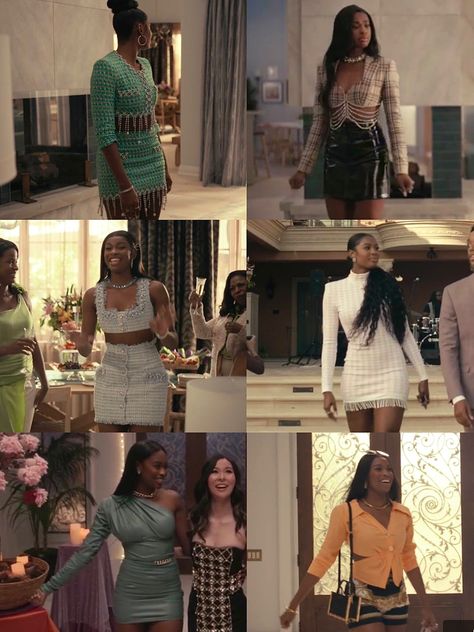 Hilary Bel Air Outfits 2022, Hilary Banks Bel Air Outfits, Elegant Outfit 90s, Hilary Banks Theme Party, Hilary Banks Coco Jones, Hilary Banks Style, Coco Jones As Hilary Banks, Hilary Banks Outfits 2022, Hilary Banks Bel Air