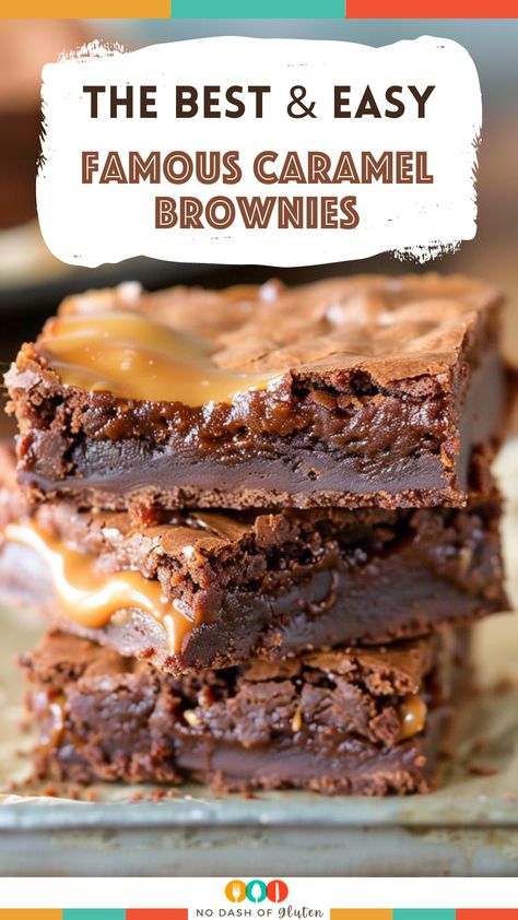 Famous Caramel Brownies Brownies Caramel, Caramel Brownies Recipe, Weight Watcher Desserts, Resep Brownies, Diy Easy Recipes, Family Fresh Meals, Round Steak, Caramel Brownies, Eye Round