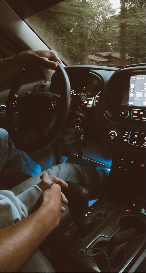 Couple Lazy Day Aesthetic, Plane Ride Aesthetic Couple, Pda Couple Aesthetic, Man Driving Aesthetic, Ideal Relationship Aesthetic, Driving With Hand On Thigh, Secret Date Aesthetic, Couple Road Trip Aesthetic, Driving With Boyfriend