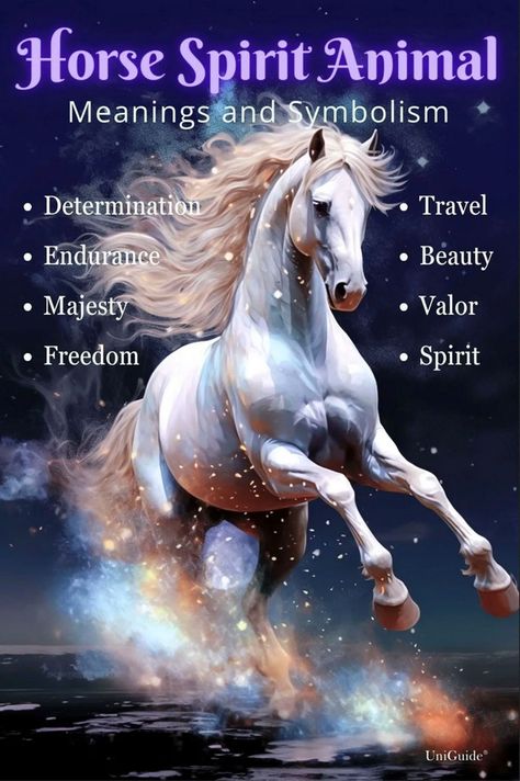 White Horse Spiritual Meaning, Horse Symbolism Meaning, Spirit Animal Horse, Horse Spiritual Meaning, Horse Meaning, Horse Mythology, Horse Symbolism, Charm Meanings, Horse Guide