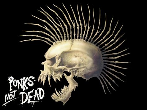 Punx Not Dead - The Exploited Punk Mohawk, Chicas Punk Rock, The Exploited, Punk Wallpaper, The Velvet Underground, Skulls And Bones, Arte Punk, Mohawks, Punk Art