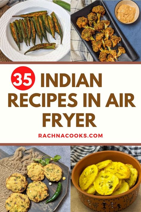 Snacks In Air Fryer, Air Fryer Vegetarian Recipes, Air Fryer Recipes Indian, Campfire Recipes, Aloo Tikki, Air Fryer Recipes Vegetarian, Indian Meal, Okra Recipes, Pakora Recipes