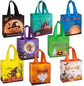 8PCS Halloween Treat Bags Candy Bags, Kids Trick or Treat Bags Goodie Bags, Small Halloween Tote Bags with Handles, Non-Woven Halloween Bags for Halloween Party Decoration Supplies Spooky Characters, Halloween Party Bags, Dulces Halloween, Halloween Gift Bags, Halloween Goodie Bags, Halloween Candy Bags, Retail Bags, Halloween Tote Bag, Slap Bracelets