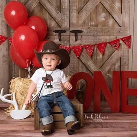 Cowboy Birthday Party Decorations, Cowboy First Birthday, Boys First Birthday Shirt, Rodeo Birthday Parties, Boys First Birthday, Barnyard Birthday Party, 1st Birthday Shirt, Farm Theme Birthday, Farm Animals Birthday Party