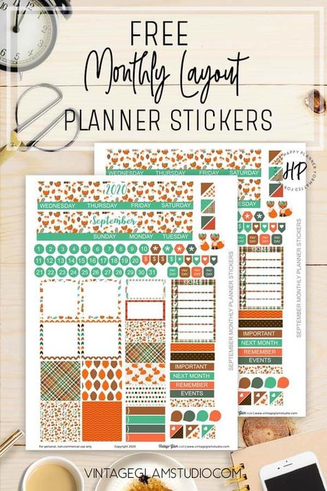 Planner Monthly Layout, Happy Planner Free Printable, October Planner, Arc Planner, Glam Studio, Happy Planner Printables, Monthly Layout, Free Printable Planner, Planner Diy