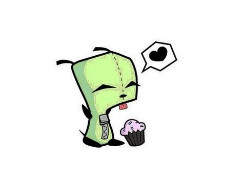 Invader ZIM GIR Invader Zim, A Cartoon, Cartoon Character, Cupcake, Green