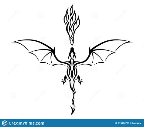 Illustration about Black and White Tribal Tattoo with Dragon Design that spits Fire. Illustration of graphic, power, ornament - 173430701 Dragon And Fire Tattoo, Dragon Tattoo With Fire, Fire Dragon Tattoo, Dragon Fire Tattoo, Dragon On Fire Tattoo, Dragon Tattoo Breathing Fire, Fire Breathing Dragon Tattoo, Dragon Spitting Fire Tattoo, Dragon Henna