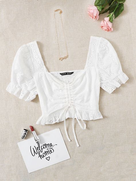 White Summer Tops Blouses, 1999 Outfits, Women Work Blouse, Cute White Tops, White Summer Tops, Black Backless Dress, Swimsuits Outfits, Jumpsuit Elegant, Cute Blouses