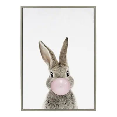 Canvas Wall Art at Lowes.com Rabbit Art, Colorful Wall Art, Nature Wall Art, Framed Canvas Wall Art, Whimsical Art, Bubble Gum, Art Studio, Graphic Art Print, Serving Tray