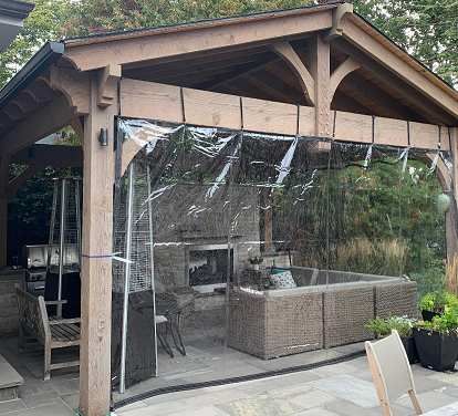 Gazebo Enclosure Ideas, Gazebo Side Panels, Open Gazebo, Enclosed Gazebo, Gazebo Curtains, Diy Gazebo, Motorcycle Storage, Outdoor Planter Boxes, Vinyl Doors