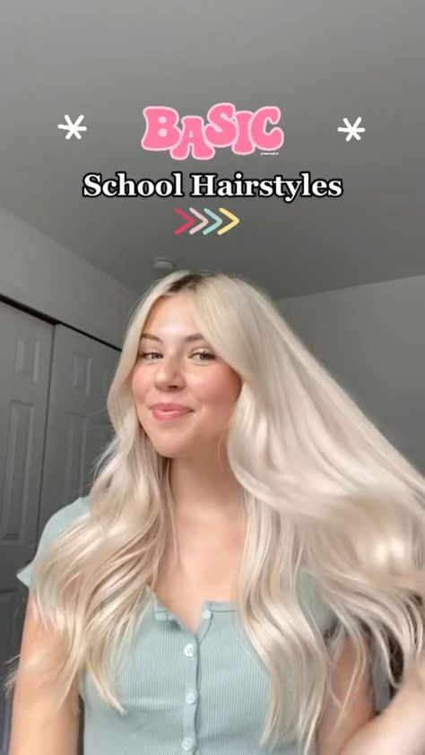 Hair style inspiration for school in 2022 | Long hair styles, Hairstyles for school, Easy hairstyles Hair Styles Of School, Long School Hairstyles, Cute Hairstyles For Schools, Cool Things To Do With Your Hair, Easy To Do Hairstyles For Long Hair, Cool School Hairstyles, Cute Aesthetic Hairstyles For Long Hair, Cute Hairstyles No Braids, How To Do Your Hair For School