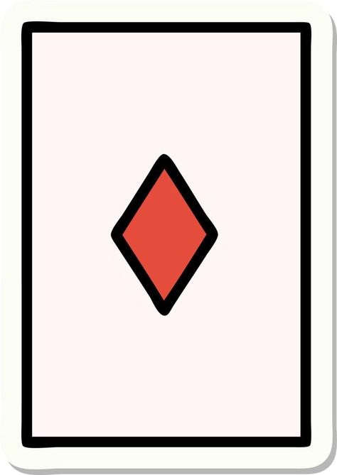 sticker of tattoo in traditional style of the ace of diamonds Ace Of Diamonds, Traditional Style, Vector Free, Diamonds, Tattoos