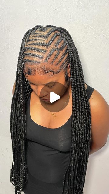 Rae_BraidedIt🎀 on Instagram: "Cleannnn😍🔥 
WhatsApp 🇹🇹364-9811 to Book!!
•
•
•
#fulanibraids #braids #braidstyles #trinibraiders #knotlessbraids" Prom Dresses Short Blue, Half Braided Hairstyles, Lemonade Braids, Cornrows Styles, Protective Hairstyles Braids, Short Braids, Fulani Braids, Braids With Extensions, Beauty Lounge