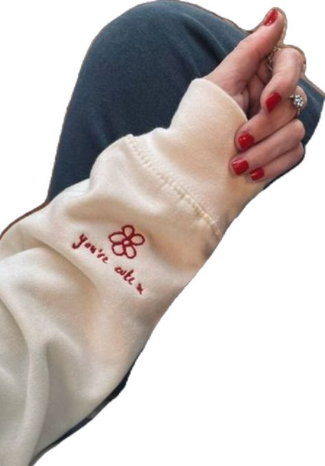 Cuff Embroidery, Embroider Ideas, Pull Rose, Custom Sweaters, Unique Sweatshirt, Embroidery Sweater, Embroidery Hoodie, Sweet Shirt, Cute Embroidery