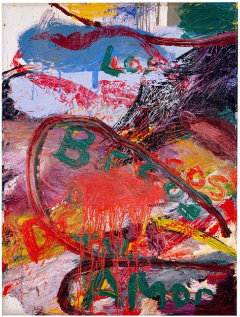 Julian Schnabel | Untitled, 1992 Julian Schnabel Paintings, Julian Schnabel Art, Collage Student, Julian Schnabel, Anselm Kiefer, Colour Splash, Neo Expressionism, Art Courses, A Level Art