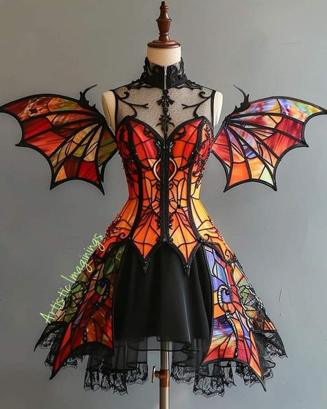 Glass Corset, Stained Glass Dress, Glass Clothing, Clothing Drawing, Glass Dress, Interesting Outfits, Dress Design Sketches, Fantasy Gowns, Fairytale Dress