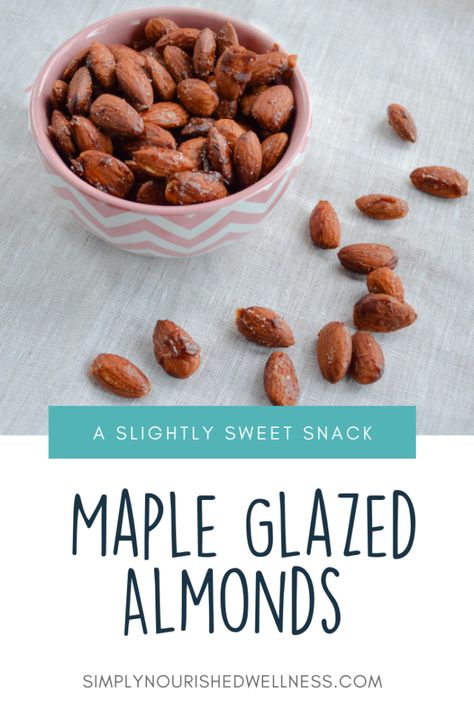 Maple Roasted Almonds, Maple Almonds, Charcuterie Art, Glazed Almonds, Roasted Almonds Recipe, High Carb Snacks, Glazed Walnuts, Eating Well Recipes, Honey Roasted Peanuts