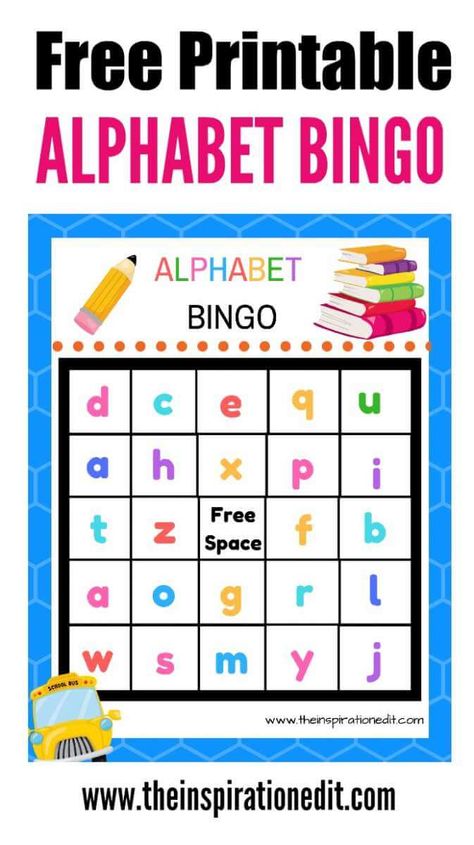 Free Alphabet Bingo Printable For Kids Alphabet Bingo, Bingo Games For Kids, Alphabet Activities Kindergarten, Keeping Kids Busy, Learn To Spell, Teaching Skills, Bingo Board, Bingo Printable, Educational Printables